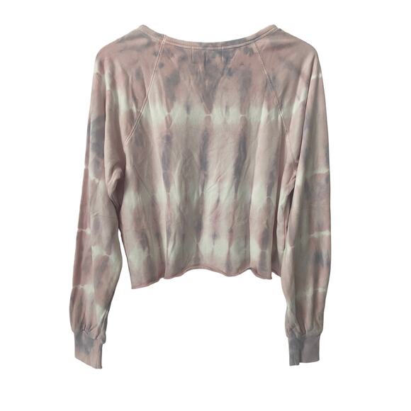 WILDFOX WTC COTTON CANDY TIE DYE CROPPED SWEATSHIRT NWT SIZE MEDIUM - Picture 4 of 7